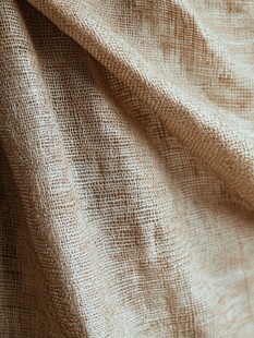 米色亚麻布料纹理特写