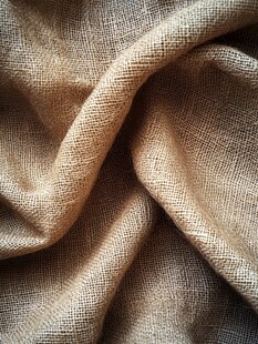 浅棕色麻布纹理特写