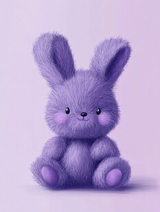 紫色毛绒小兔