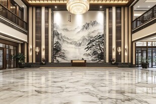 豪华中式大厅内景展示