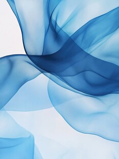 蓝色飘逸丝质布料纹理