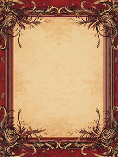 复古花纹边框装饰背景图