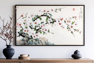 中式梅花挂画 雅致家居风