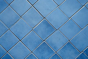 蓝色菱形瓷砖墙面纹理
