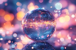 梦幻炫彩的科技水晶球