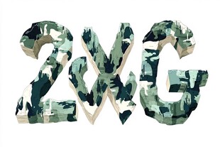 迷彩风格2XG艺术字体