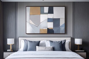 现代简约风卧室装饰画搭配