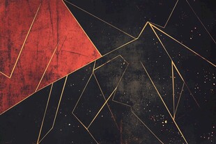 红黑几何抽象艺术背景
