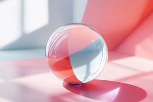 梦幻彩色透明玻璃球