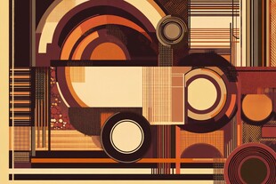 抽象几何构成艺术图案