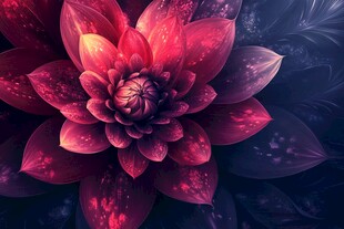 梦幻深红多肉花朵特写