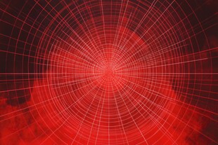 红色放射状科技感背景图