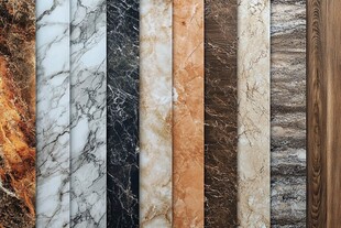 多样材质纹理的装饰材料