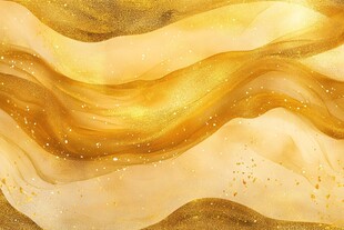 金色波浪纹理背景图
