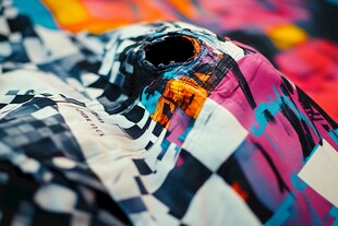 破洞潮牌服装特写