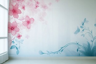 梦幻花卉墙纸室内美景