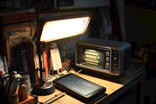 复古书桌一角的温馨小景