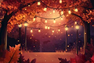 秋夜浪漫灯景 氛围感拉满