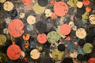 多彩圆点抽象艺术图案