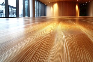 宽敞室内的精美木质地板