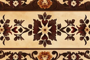 复古花卉装饰图案设计