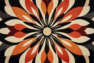 绚丽几何花朵图案设计