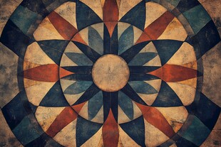 复古几何拼花艺术图案