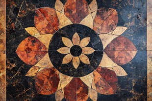 精美拼花大理石地板图案