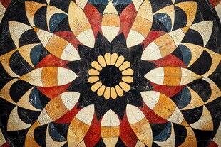 精美几何图案彩色瓷砖装饰