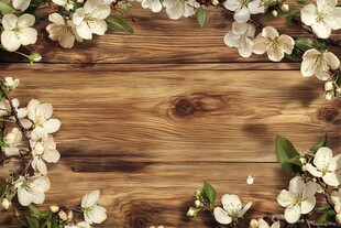 木底白花装饰图