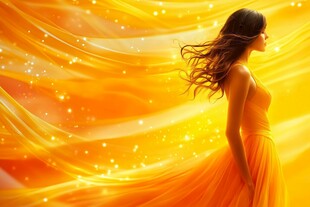 梦幻橙光中的飘逸女子