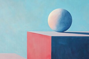 几何球体静物抽象画面