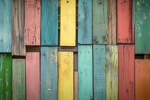 彩色拼接木板墙面纹理