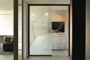 简约艺术玻璃隔断室内门