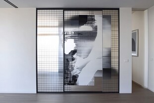 现代简约金属网格隔断设计