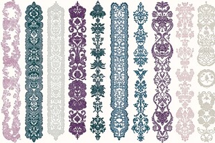 复古风精美蕾丝花纹图案