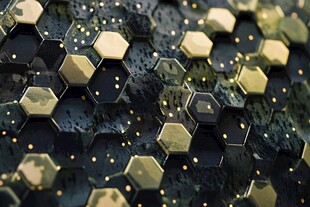 金属质感六边形蜂窝结构