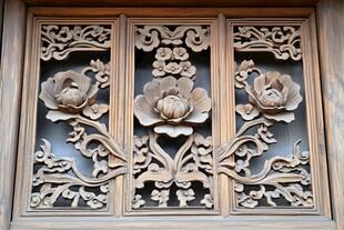 中式木雕花窗 精美工艺