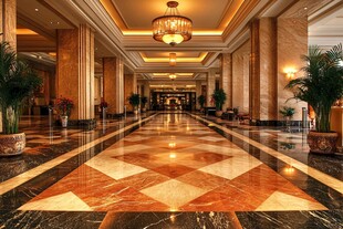 豪华酒店大堂的优雅景致