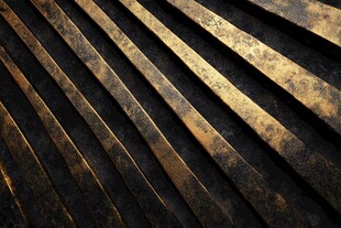 金色条纹金属质感背景图