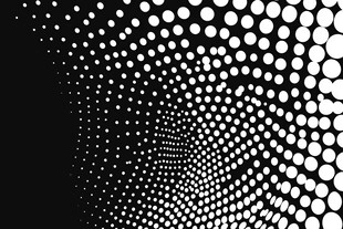 黑白半色调点状渐变图案