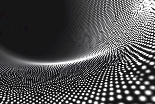 黑白点状抽象流动图案