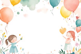 童趣气球背景图