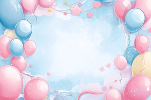 梦幻气球背景图