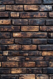 复古斑驳砖墙纹理特写