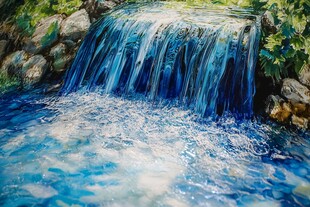 山间小瀑布 清澈灵动之景