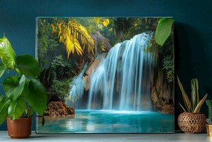 梦幻雨林瀑布装饰画