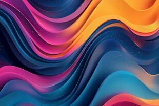 梦幻炫彩波浪纹理背景图