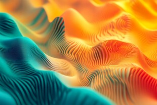 绚丽多彩的3D波浪纹理