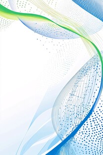 蓝绿线条抽象动感背景图
